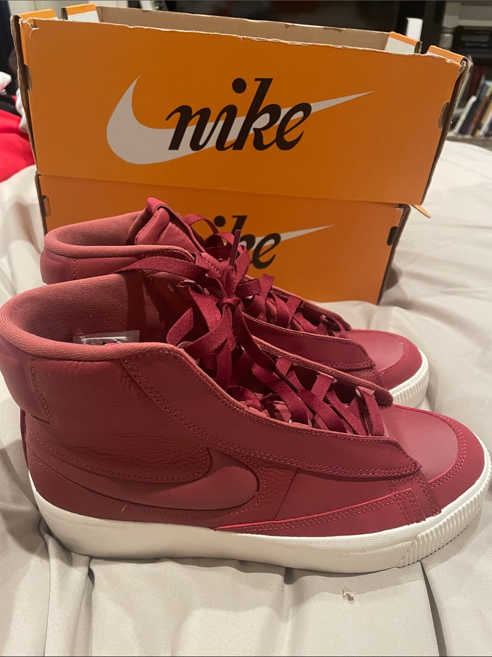 Nike Women’s High-Top Sneakers in Wine Red